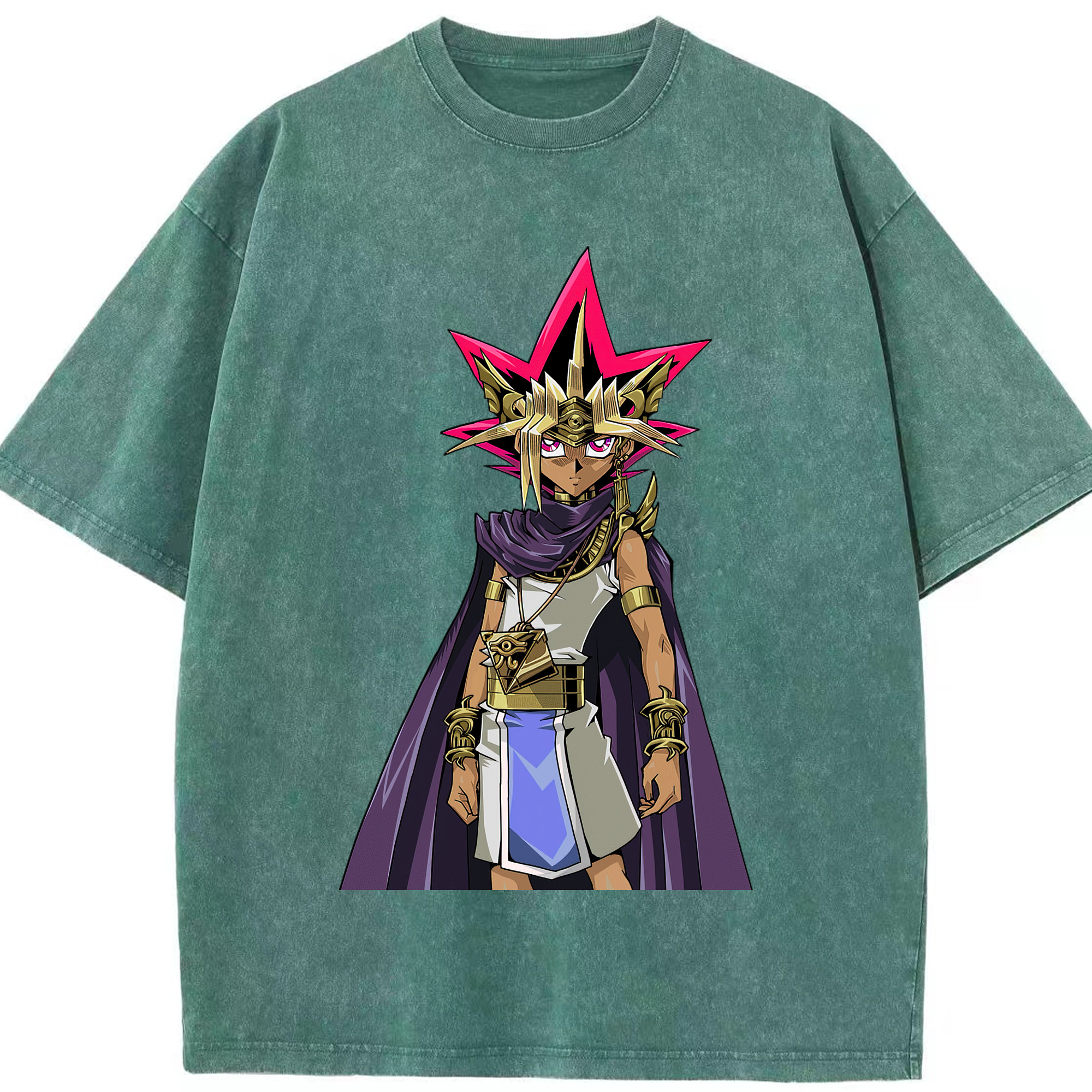 （画像用） 遊☆戯☆王 Yu-Gi-Oh! 綿100% ヴィンテージ風 半袖Tシャツ（フロントプリント）